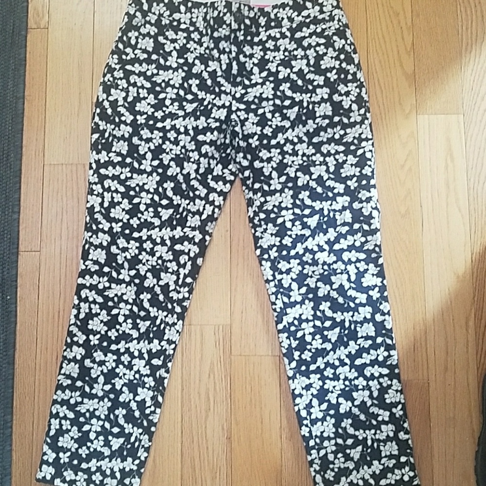 Banana republic floral cropped pants